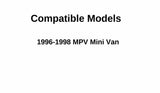 Passenger Right Side Rear Vent Window Vent Glass Compatible with Mazda MPV Mini Van 1996-1998 Models