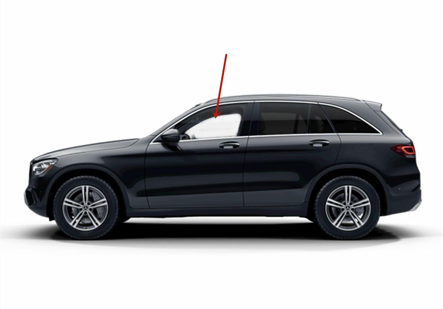 Driver Left Side Front Door Window Door Glass Compatible with Mercedes Benz GLC250 / GLC300 / GLC350e / GLC43 AMG / GLC63 AMG 2016-2022 4 Door SUV Models