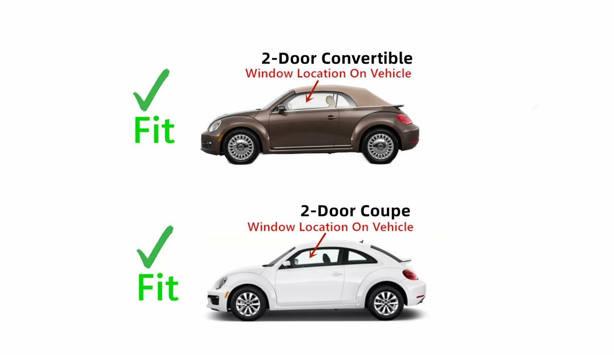 Driver Left Side Door Window Door Glass Compatible with Volkswagen New Beetle 2012-2019 Models