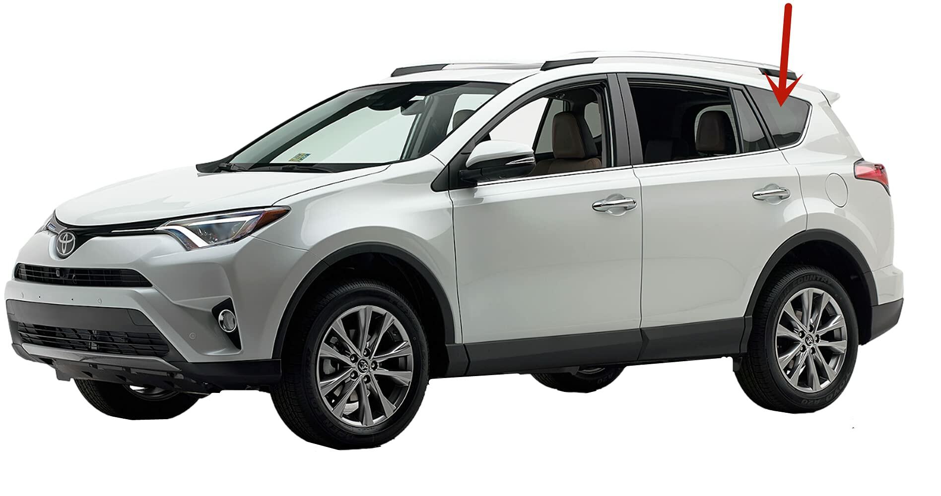 OEM Driver Left Side Quarter Window Glass Compatible with Toyota RAV4 2013-2018 Models