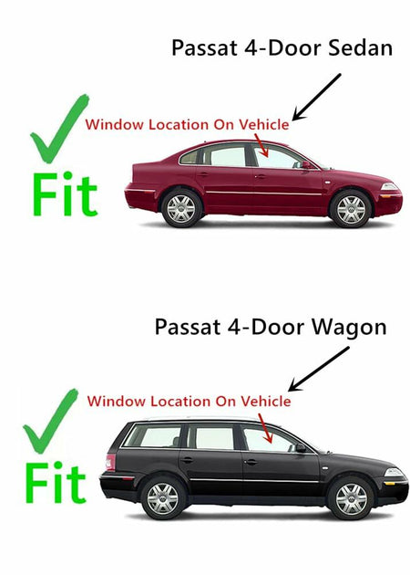 Passenger Right Side Front Door Window Door Glass Compatible with Volkswagen Passat 1998-2005 Models