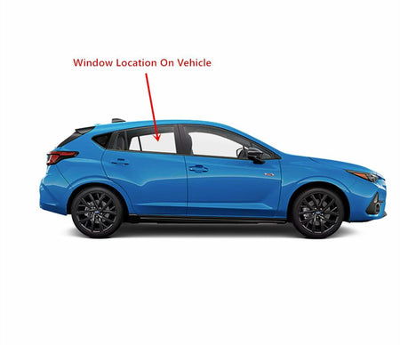 Tempered Passenger Right Side Rear Door Window Door Glass Compatible with Subaru Impreza 2024-2026 Models