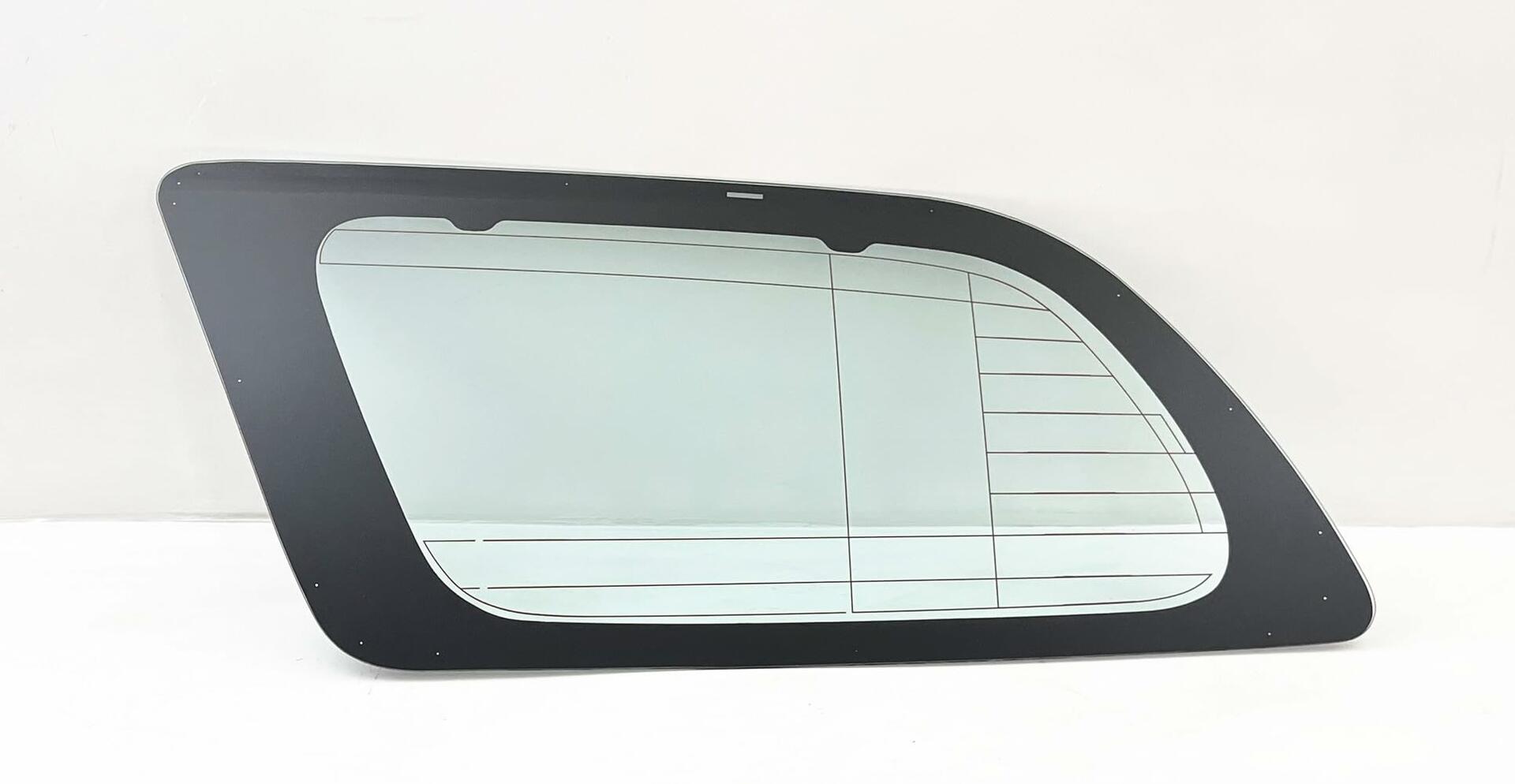 W/ Sunshade Hook & Antenna Style Tempered Passenger Right Side Quarter Window Quarter Glass Compatible with Toyota Sequoia 2008-2022 Models