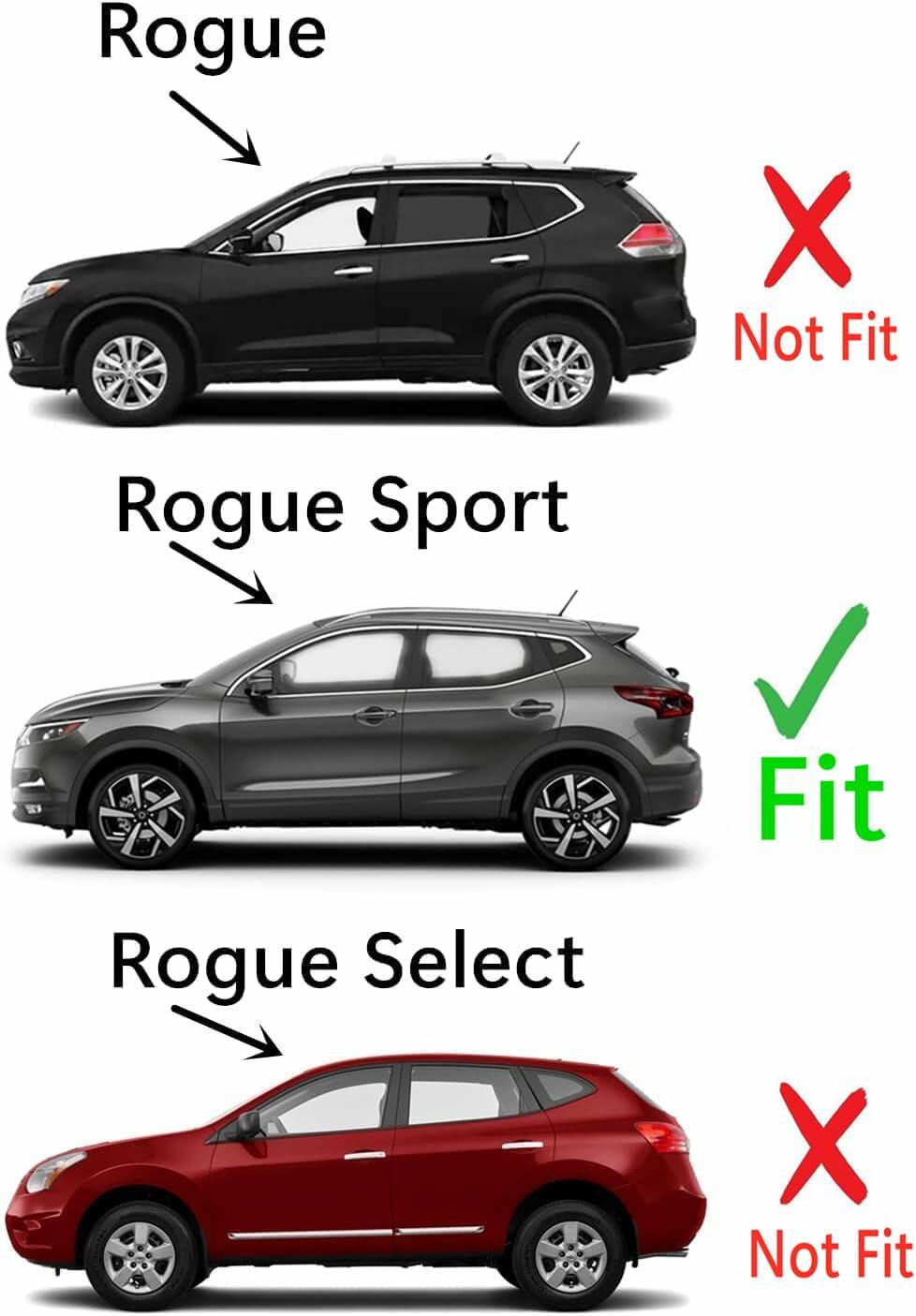 Tempered Driver Left Side Quarter Window Quarter Glass Compatible with Nissan Rogue Sport 2017-2022 Models (Not For Rogue Or Rogue Select)