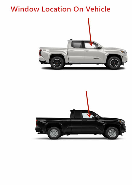 Tempered Passenger Right Side Front Door Window Glass Compatible with Toyota Tacoma Pickup 2024-2026 Models