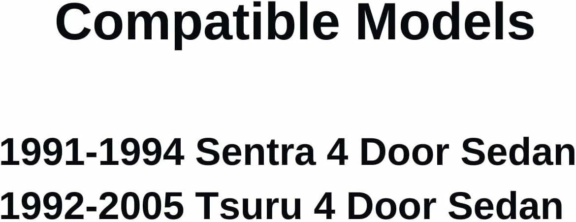 Driver Left Side Front Door Window Door Glass Compatible with Nissan Sentra 1991-1994/ Tsuru 1992-2005 4 Door Sedan Models