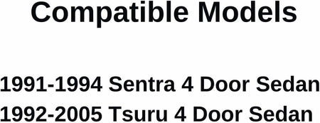Driver Left Side Front Door Window Door Glass Compatible with Nissan Sentra 1991-1994/ Tsuru 1992-2005 4 Door Sedan Models