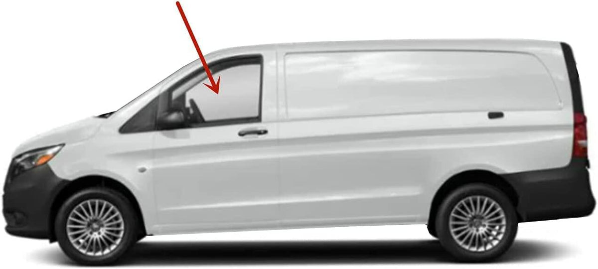 Tempered Driver Left Side Front Door Window Door Glass Compatible with Mercedes Benz Metris 2015-2023 Models