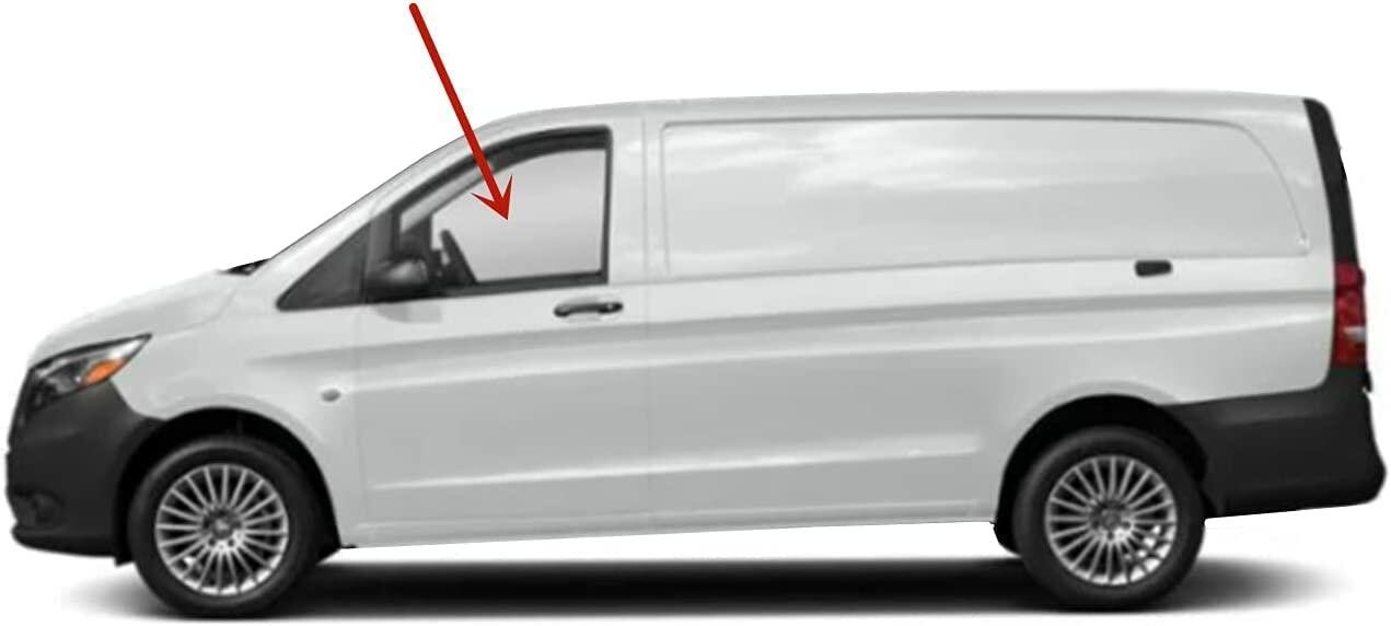 Tempered Driver Left Side Front Door Window Door Glass Compatible with Mercedes Benz Metris 2015-2023 Models