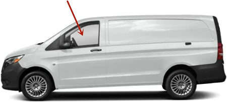 Tempered Driver Left Side Front Door Window Door Glass Compatible with Mercedes Benz Metris 2015-2023 Models