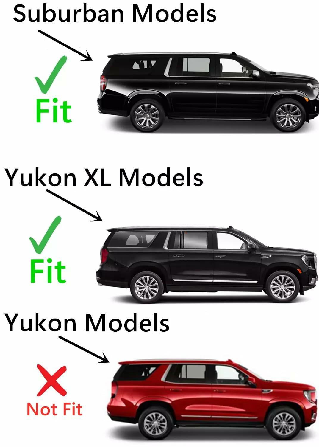Tempered Passenger Right Side Rear Door Window Door Glass Compatible with Chevrolet Suburban / GMC Yukon XL 2021-2026 Models (Not For Yukon)