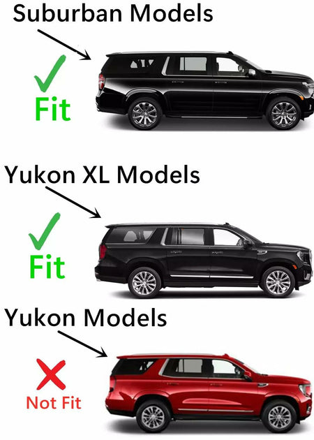 Tempered Passenger Right Side Rear Door Window Door Glass Compatible with Chevrolet Suburban / GMC Yukon XL 2021-2026 Models (Not For Yukon)
