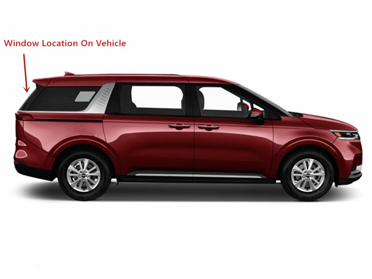 W/ Ding-Marks Style Heated Rear Tailgate Liftgate Back Window Back Glass Compatible with Kia Carnival 2022-2026 Models