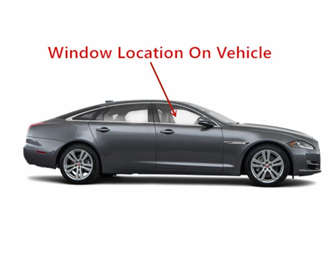 Laminated Passenger Right Side Front Door Window Door Glass Compatible with Jaguar XJ 2010-2019 Models
