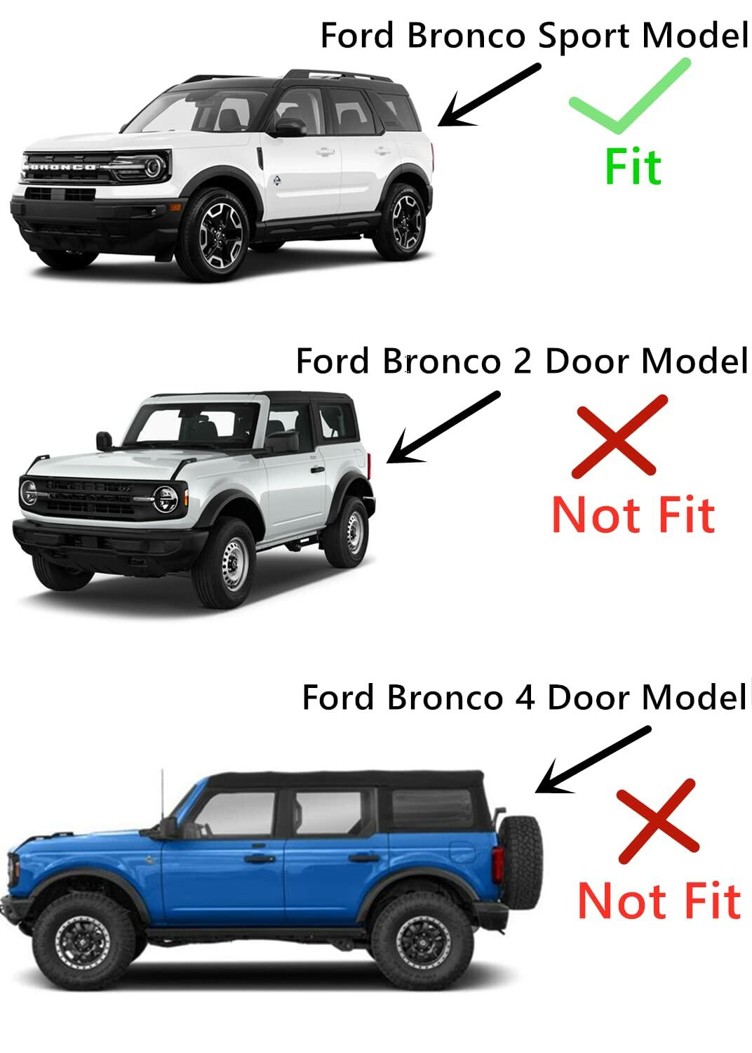 Heated Back Window Back Glass Compatible with Ford Bronco Sport 2021-2026 Models