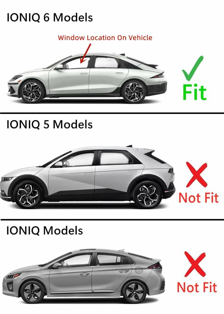 Laminated Driver Left Side Front Door Window Door Glass Compatible with Hyundai IONIQ 6 2023-2025 Models (Not for IONIQ or IONIQ 5)