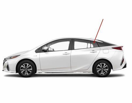 Driver Left Side Rear Vent Window Vent Glass Compatible with Toyota Prius / Prius Prime 4 Door Hatchback 2016-2022 Models