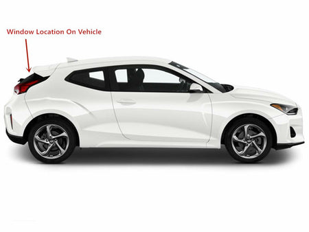 Heated Rear Back Window Back Glass Compatible with Hyundai Veloster 2019-2022 Models