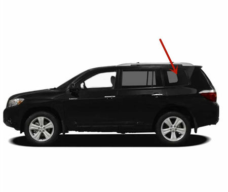 Tempered w/ Antenna Driver Left Side Quarter Window Quarter Glass Compatible with Toyota Highlander 2008-2010 Models