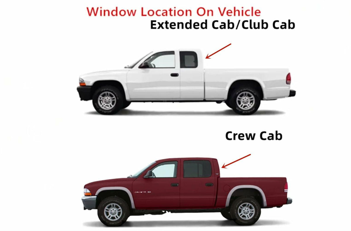 Heated Stationary Back Window Back Glass Compatible with Dodge Dakota/Ram Dakota/Mitsubishi Raider 2005-2011 Pickup Models