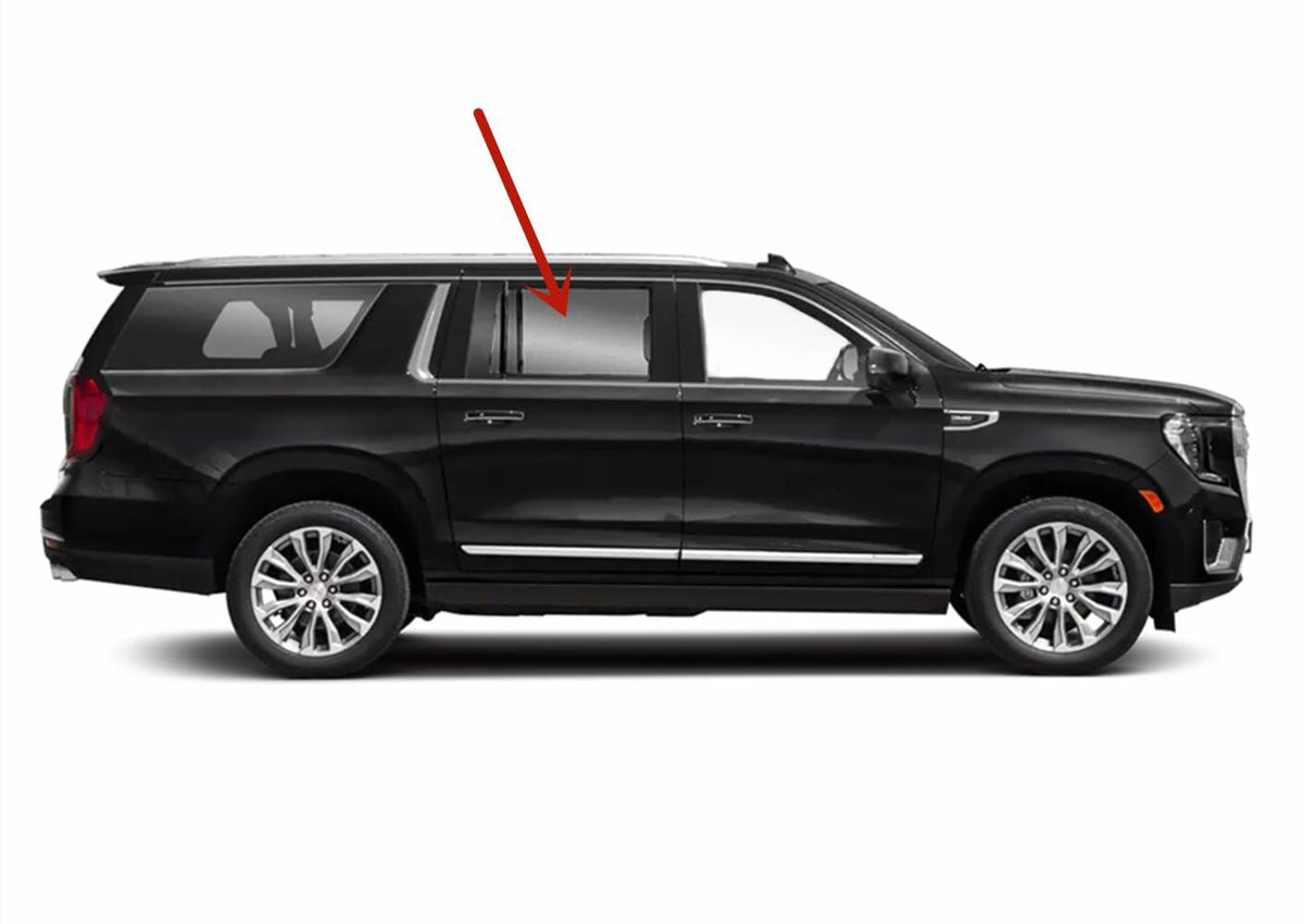 Tempered Passenger Right Side Rear Door Window Door Glass Compatible with Chevrolet Suburban / GMC Yukon XL 2021-2026 Models (Not For Yukon)
