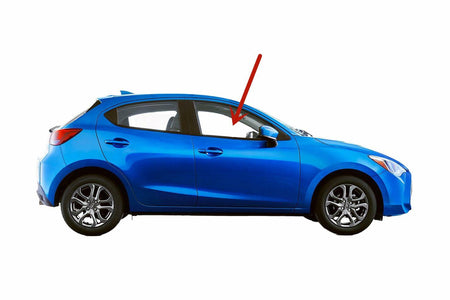 Tempered Passenger Right Side Front Door Window Door Glass Compatible with Toyota Yaris 4-Door Hatchback 2020-2021 Models