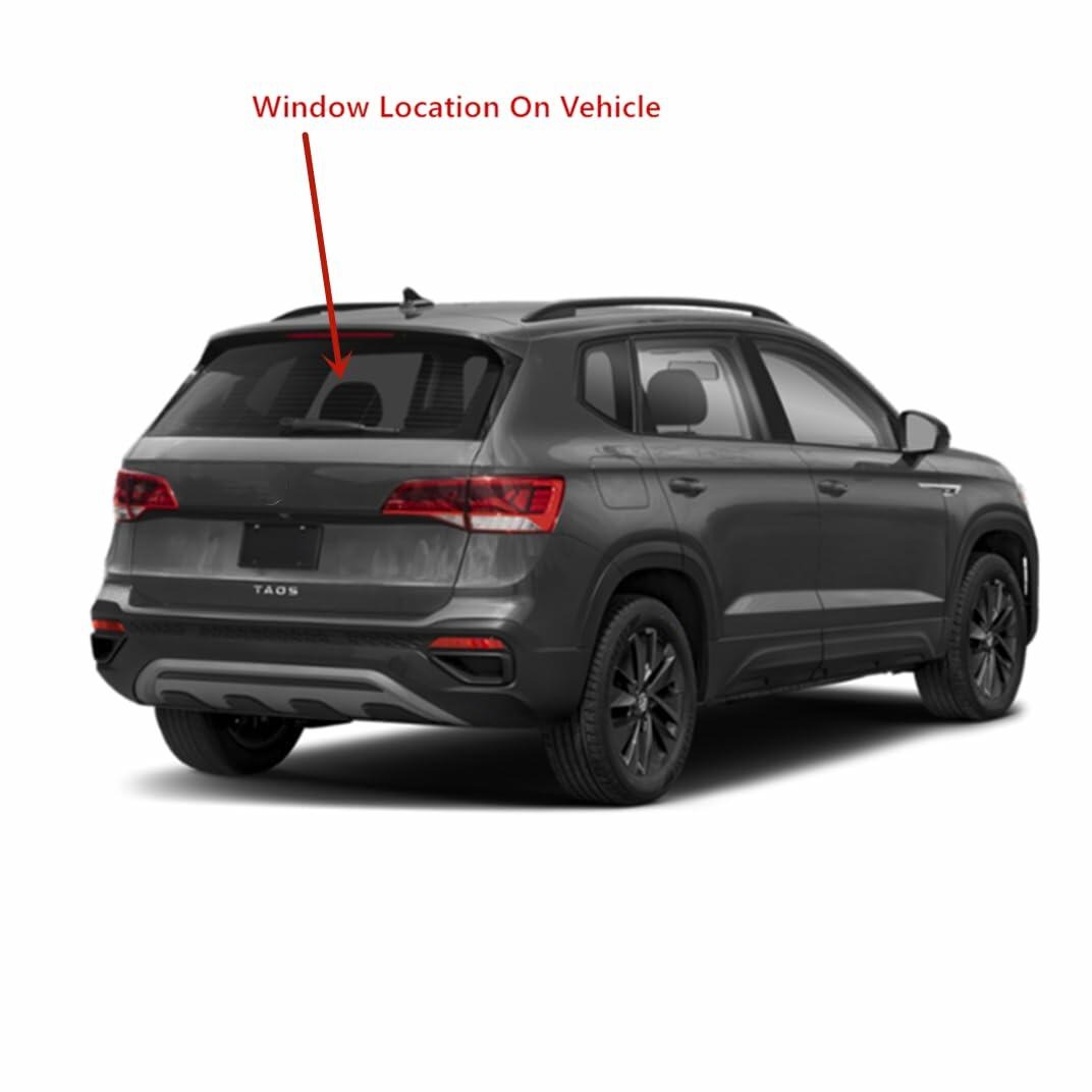 Heated Rear Back TailGate LiftGate Window Back Glass Compatible with Volkswagen Taos 2022-2026 Models