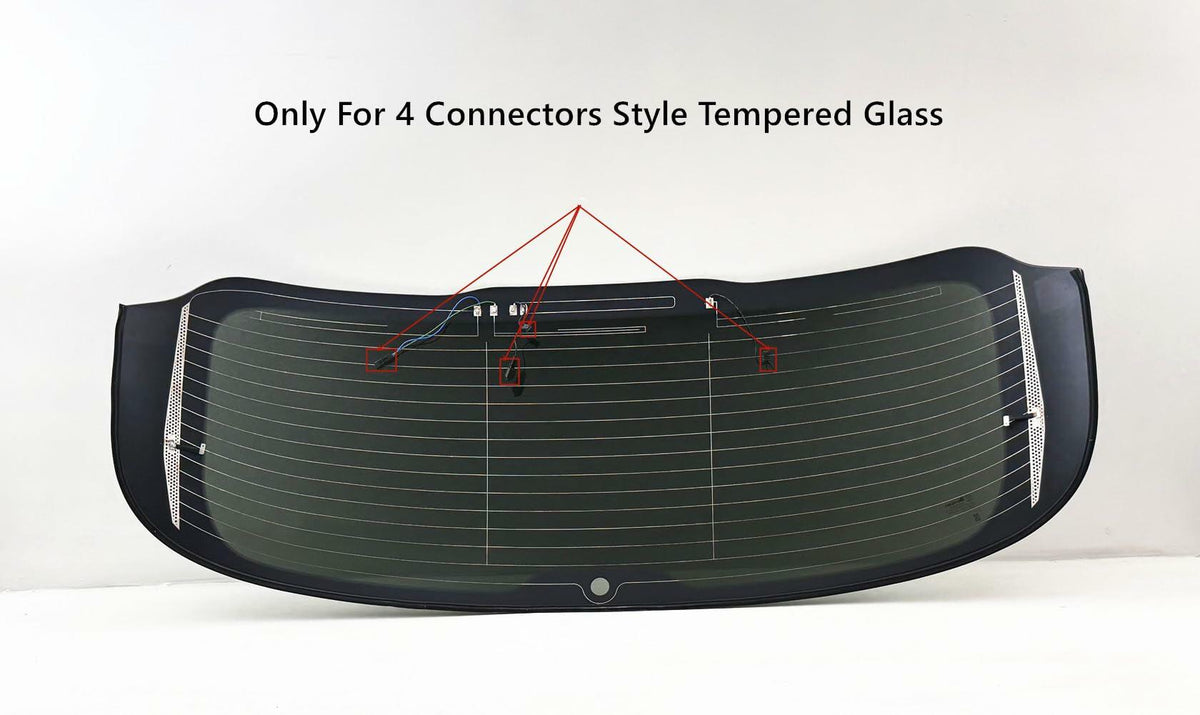 Tempered Heated 4-Connectors Style Rear Tailgate Liftgate Window Back Glass Compatible with Porsche Cayenne 2019-2025 4-Door Utility / SUV Models (Not For Coupe)