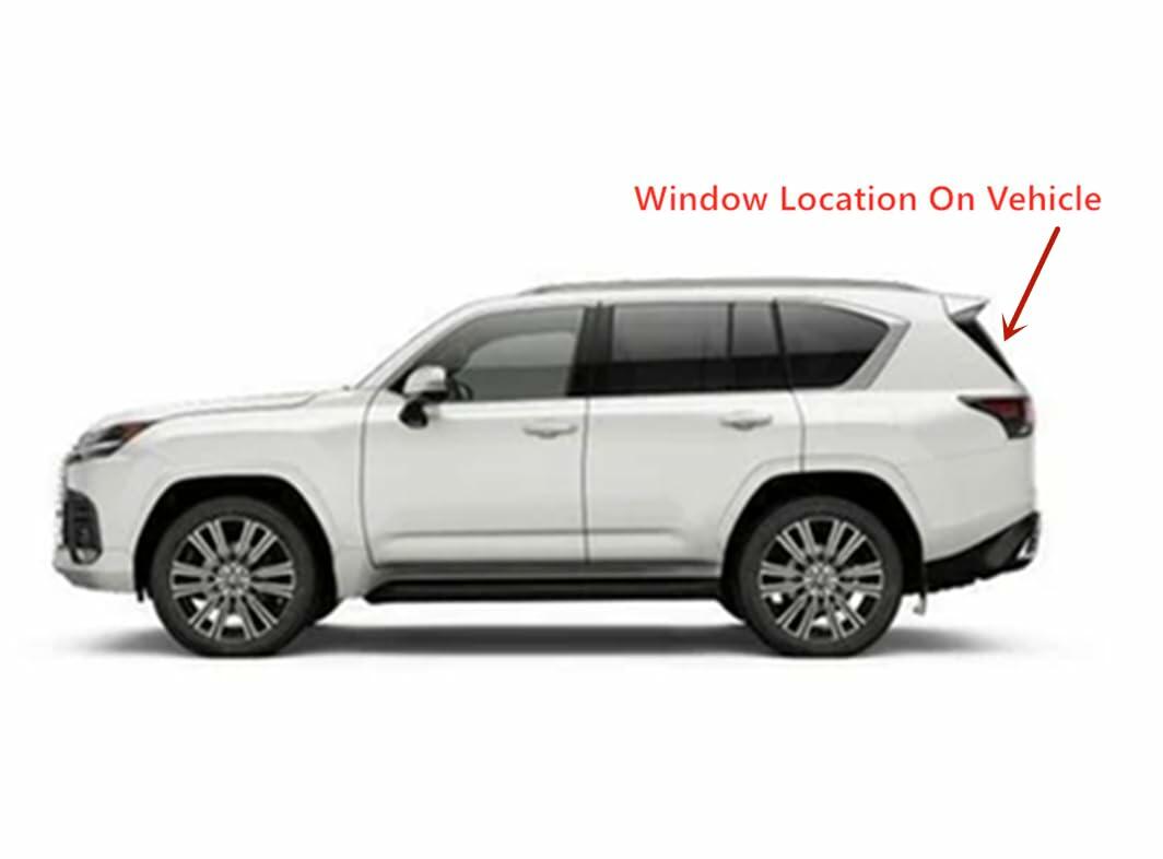 Heated Rear Tailgate Back Window Back Glass Compatible with Lexus LX600 2022-2025 Models