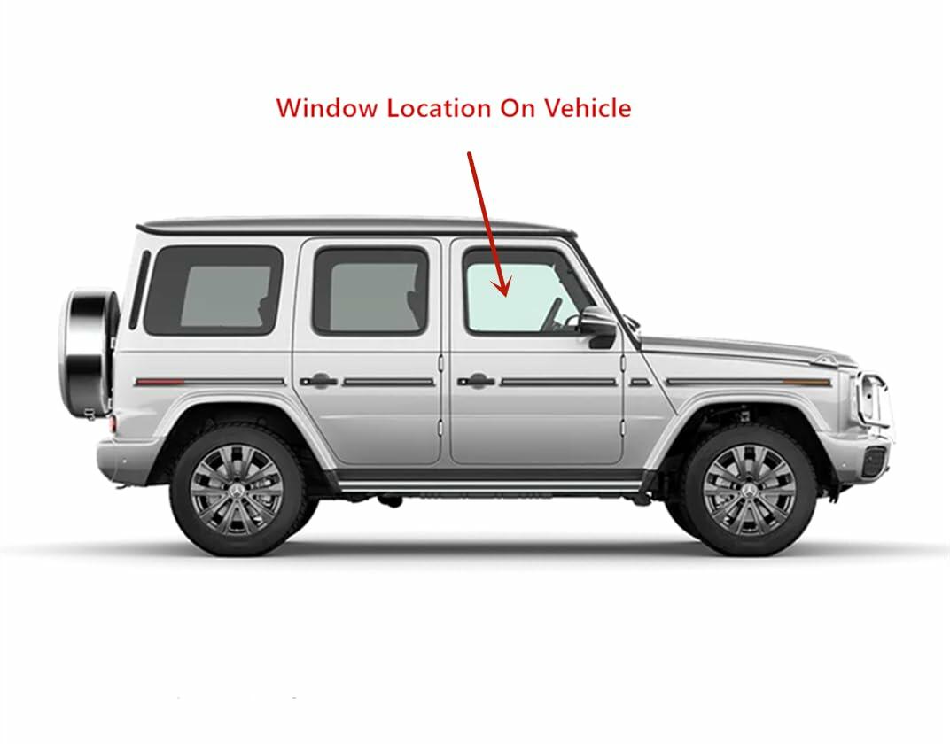 Laminated Passenger Right Side Front Door Window Glass Compatible with Mercedes Benz G500 G550 G63AMG 2019-2025 Models