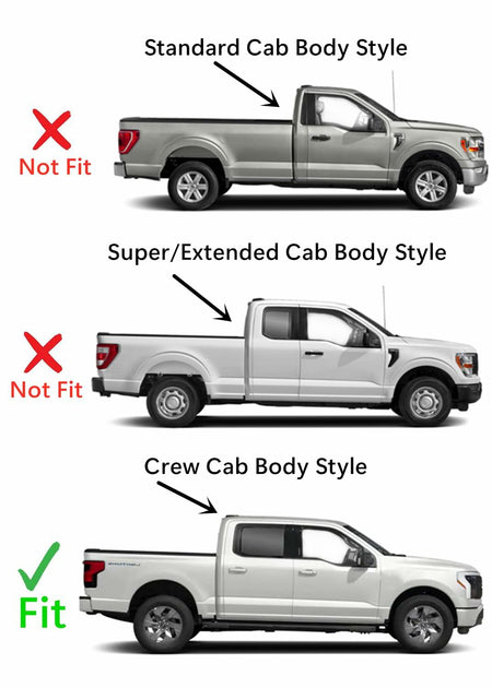 Tempered Passenger Right Side Front Door Window Door Glass Compatible with Ford F150 4-Door Crew Cab 2023-2026 Models