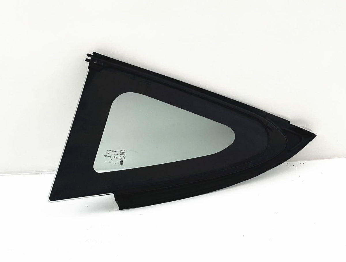 Chrome Moulding Style Passenger Right Side Rear Quarter Window Quarter Glass Compatible with Tesla Model 3 2017-2023 Models