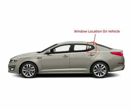 Driver Left Side Rear Vent Window Vent Glass Compatible with Kia Optima 2011-2015/ Optima Hybrid 2012-2016 Models