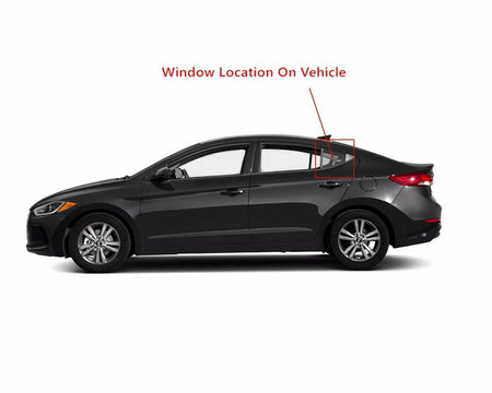 Driver Left Side Rear Vent Window Vent Glass Compatible with Hyundai Elantra 4 Door Sedan 2017-2020 Models