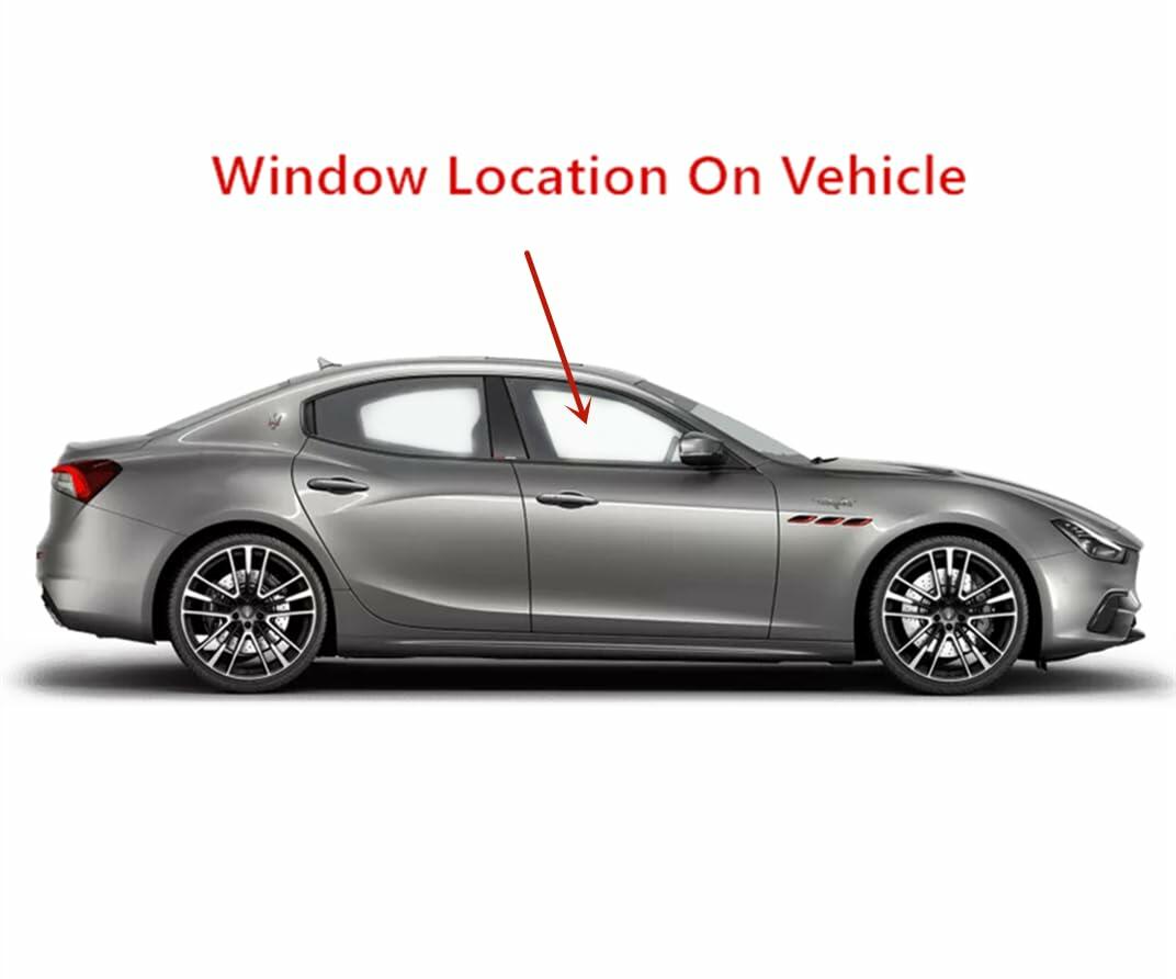 Laminated Passenger Right Side Front Door Window Door Glass Compatible with Maserati Quattroporte 2014-2024 Models