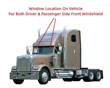 Laminated Front Windshield Window Glass Compatible with Freightliner Classic XL/FLC120/FLC112/FLD120/FLD120 SD/Silver Aero/Raised Roof 1989-2004 Models (Fit Both Passenger & Driver Side)