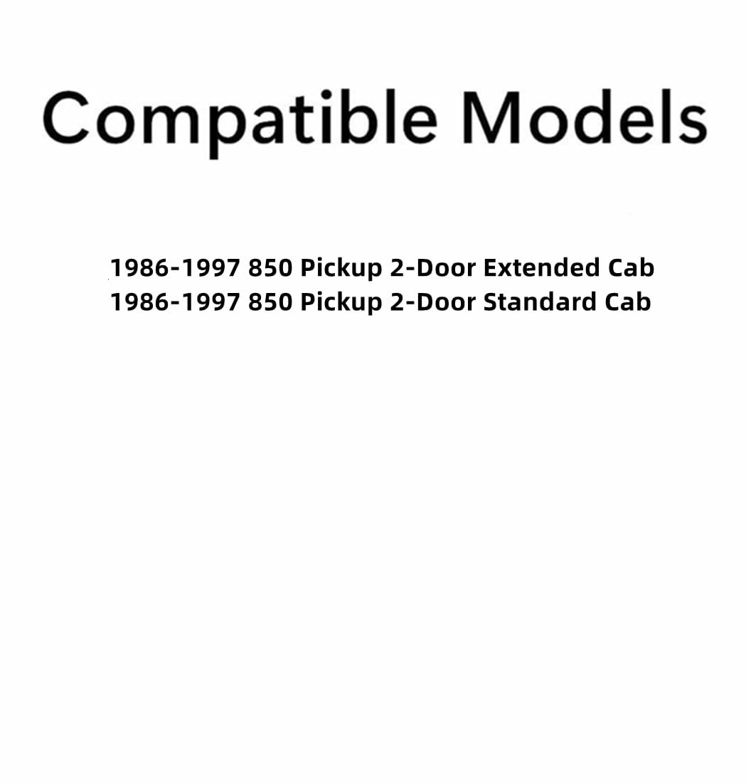 Stationary Rear Window Back Glass Clear Compatible with Nissan 850 Pickup 1986-1997 Models