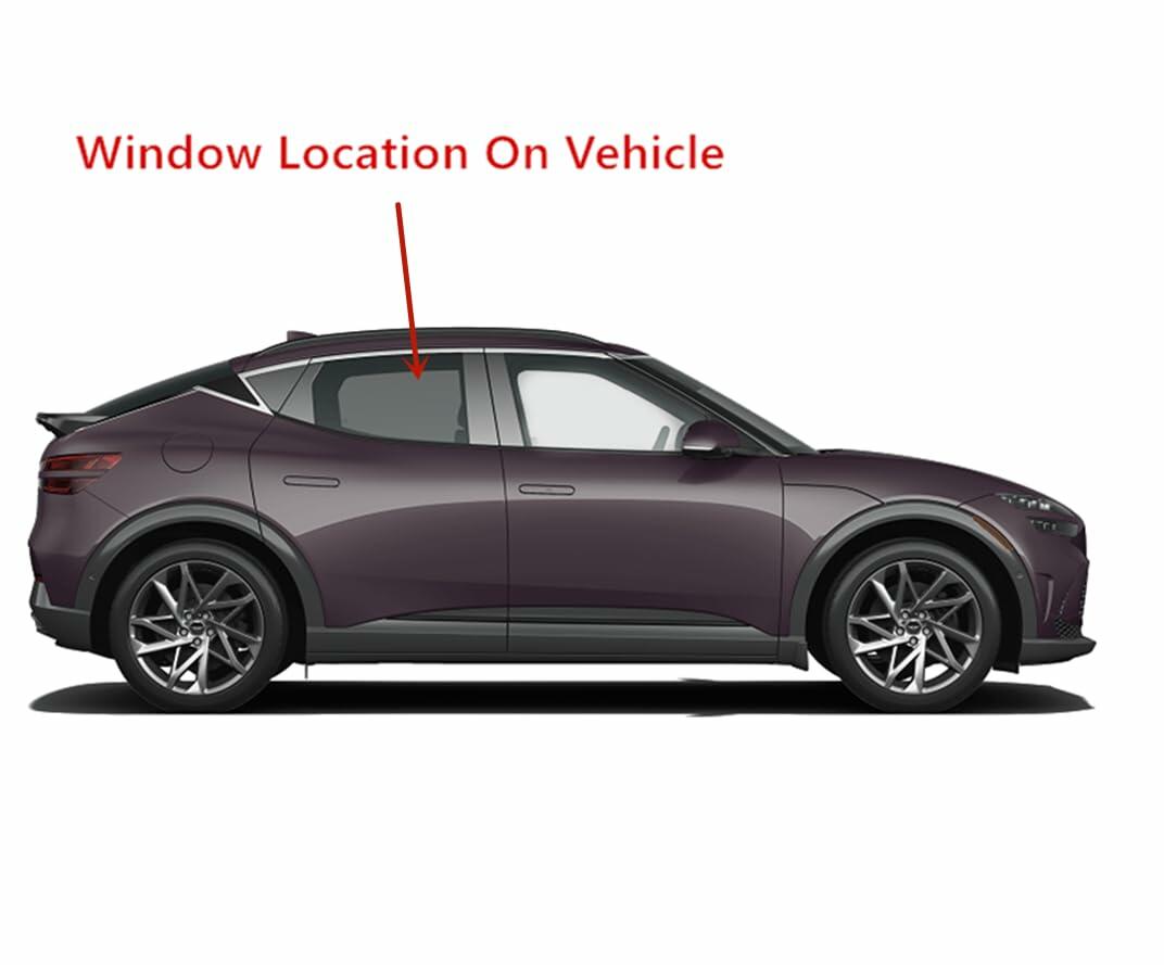 Tempered Passenger Right Side Rear Door Window Glass Compatible with Genesis GV60 2023-2025 Models