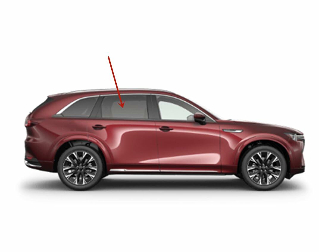 Tempered Privacy Passenger Right Side Rear Door Window Door Glass Compatible With Mazda CX-90 2024-2026 Models