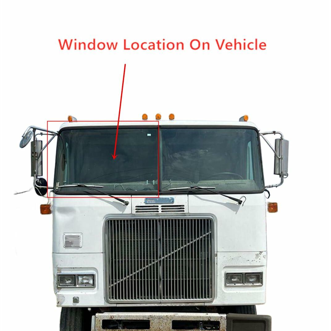 Laminated Passenger Right Side Front Windshield Window Glass Compatible with Volvo WX-Xpeditor 1996-2003 WH 1996-1997 / White GMC WX WH WHM WHS WHR WHL WHLB 1982-1995 / AutoCar WX-Xpeitor 2003-2009