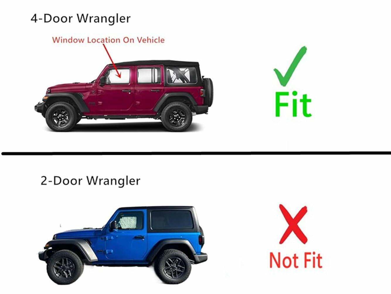 Laminated Driver Left Side Front Door Window Door Glass Compatible with Jeep Wrangler 2024-2026 4-Door Models