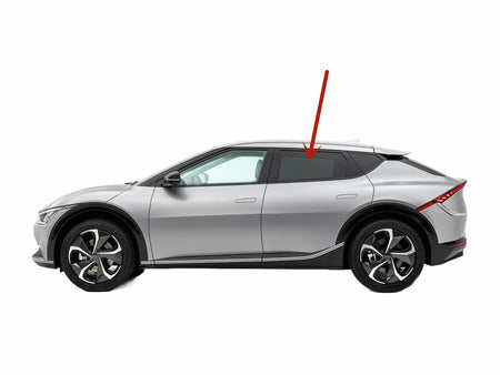 Tempered Driver Left Side Rear Door Window Door Glass Compatible with Kia EV6 2022-2025 Models