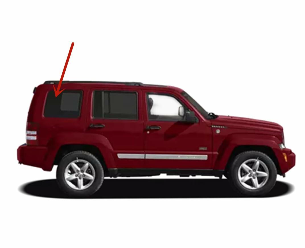 Passenger Right Side Quarter Window Quarter Glass Compatible with Jeep Commander 2006-2011 Models
