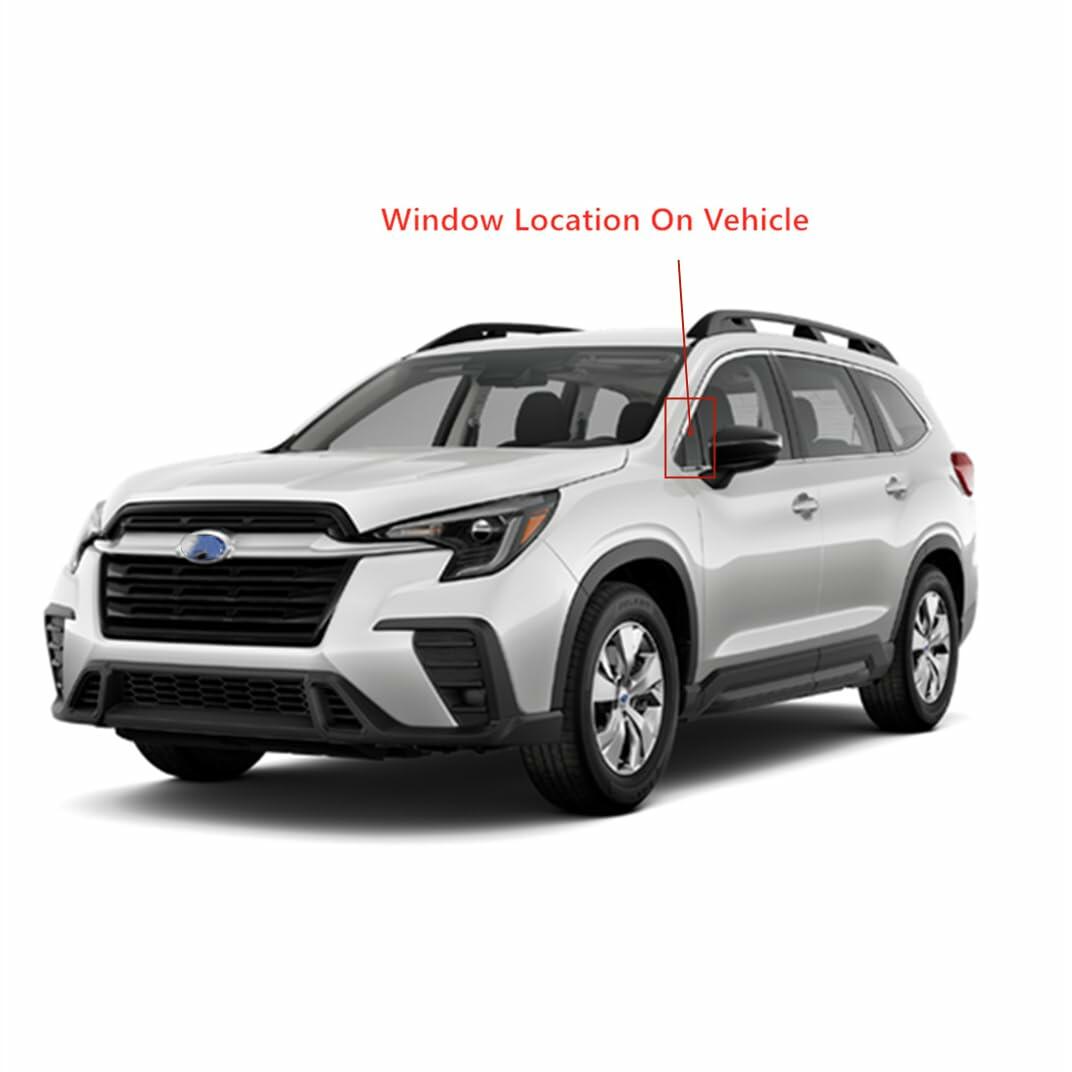 Tempered Driver Left Side Front Vent Window Vent Glass Compatible with Subaru Ascent 2019-2025 Models Glass Only