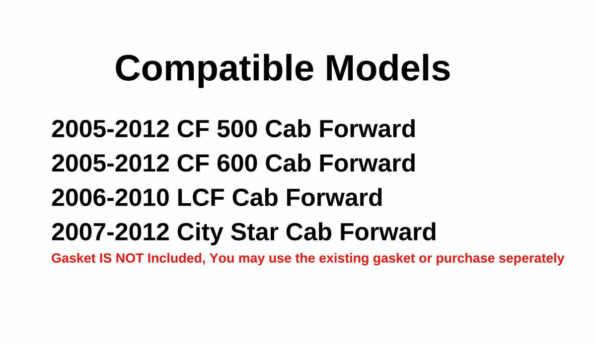 Glass Only W/O Gasket Back Window Back Glass Compatible with Ford LCF 2006-2010 & International Harvester/Navistar CF500 CF600 CityStar 2005-2012 Models