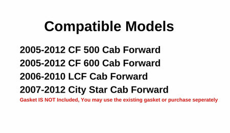 Glass Only W/O Gasket Back Window Back Glass Compatible with Ford LCF 2006-2010 & International Harvester/Navistar CF500 CF600 CityStar 2005-2012 Models
