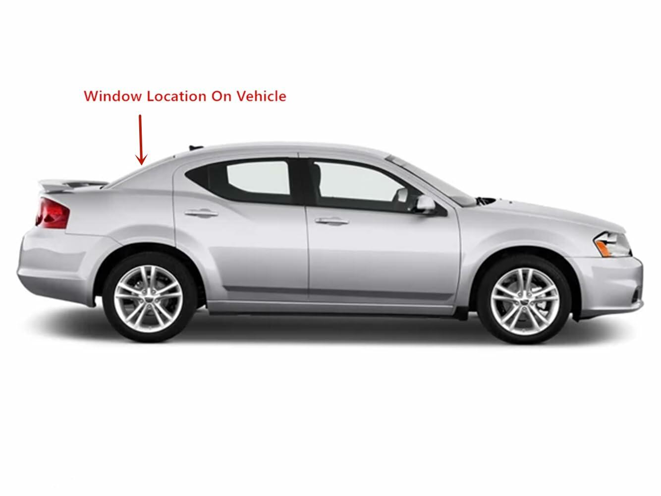 Heated Back Window Back Glass Compatible with Dodge Avenger 2009-2014 4 Door Sedan Models