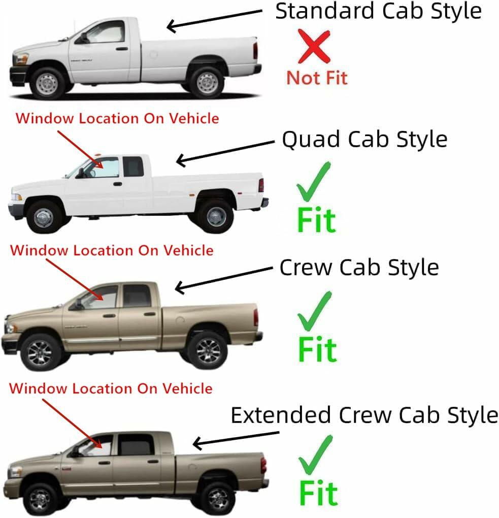 Tempered Privacy Driver Left Side Front Door Window Glass Compatible with Dodge Dodge Ram 1500 2009-2018 &1500 Classic 2019-2024 & 2500 3500 2010-2025 & 3500Cab/Chs 4500 5500 2011-2025 4-Door Models