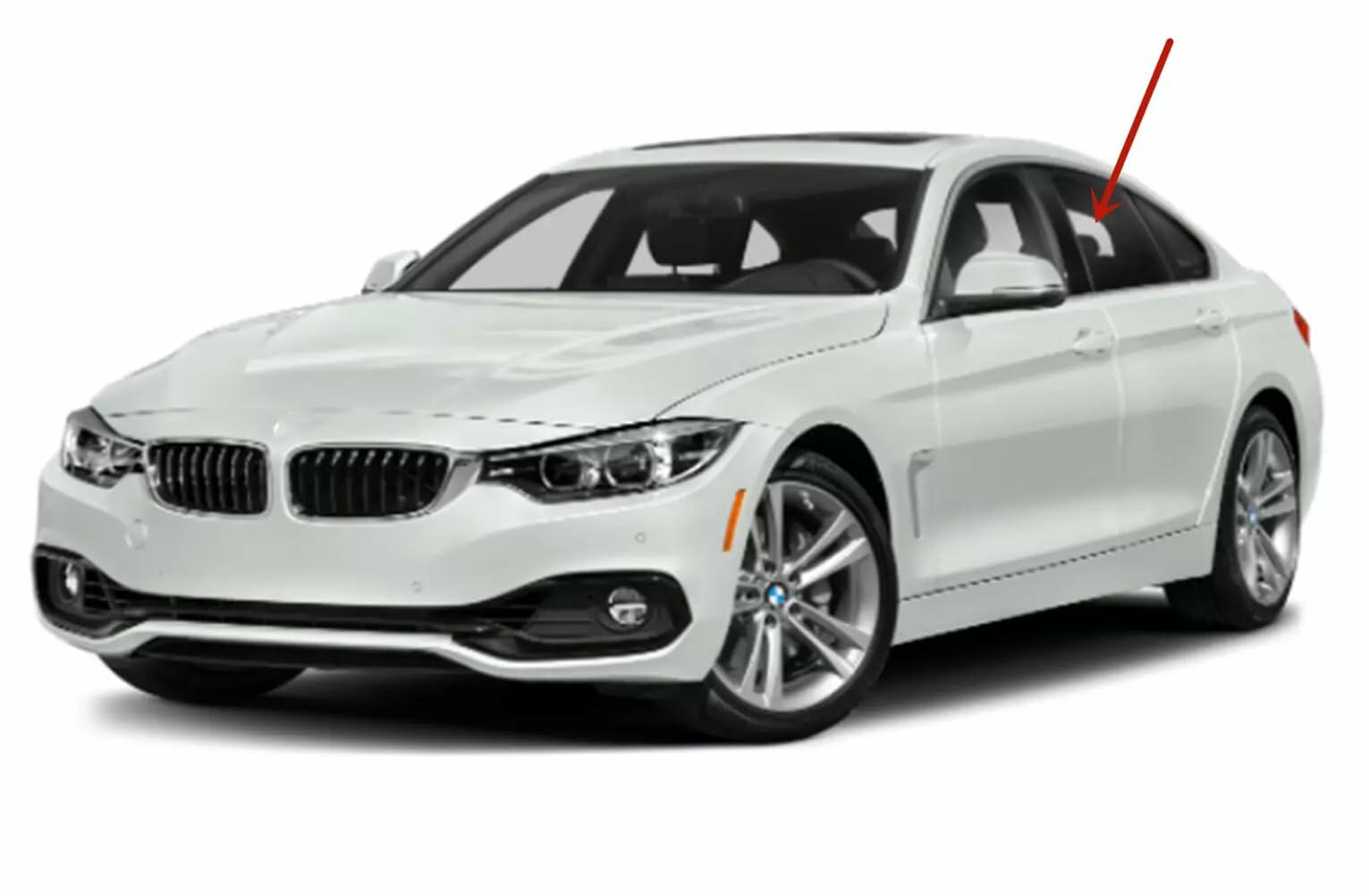 Driver Left Side Rear Door Window Door Glass Compatible with BMW 428i Gran Coupe / 430i Gran Coupe / 435i Gran Coupe / 440i Gran Coupe 2015-2020 Models