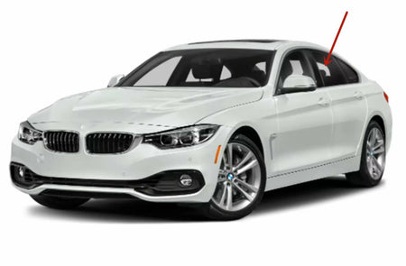 Driver Left Side Rear Door Window Door Glass Compatible with BMW 428i Gran Coupe / 430i Gran Coupe / 435i Gran Coupe / 440i Gran Coupe 2015-2020 Models